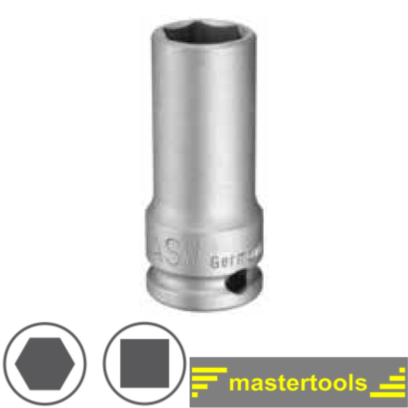 1000071173 ASW Cheie tubulara hexagonala 19 mm patrat 3/8" lunga de impact