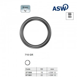 1000071900 ASW Inel de retentie 3/8" diametru 19 mm