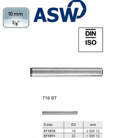 1000071910 ASW Pin blocare prindere patrat 3/8" diametru 19mm lungime 14mm