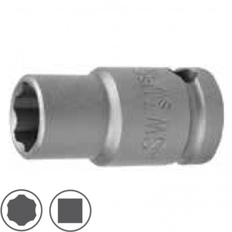 1000072123 ASW Cheie tubulara hexagonala 12mm patrat 1/2" impact protectie