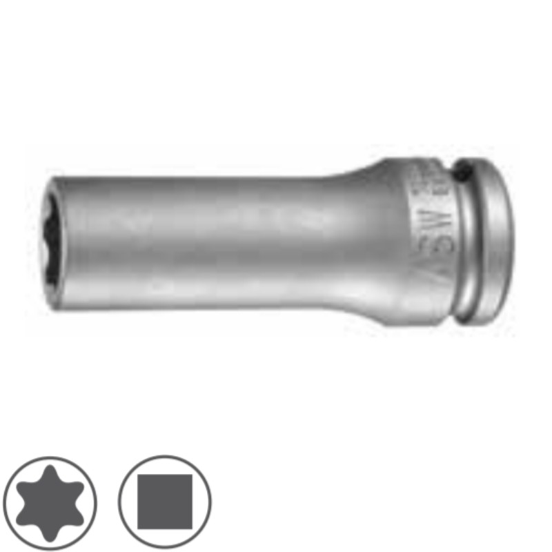 1000072144 ASW Cheie tubulara TORX T14 patrat interior 1/2" lunga impact