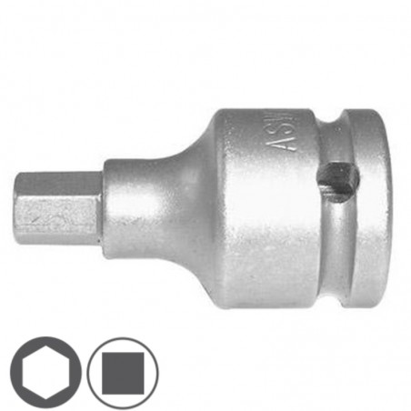 1000072502 ASW Cheie tubulara cu hexagon exterior 6 mm patrat 1/2" impact
