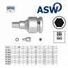 072504 ASW Cheie tubulara cu hexagon exterior 10 mm patrat 1/2" impact