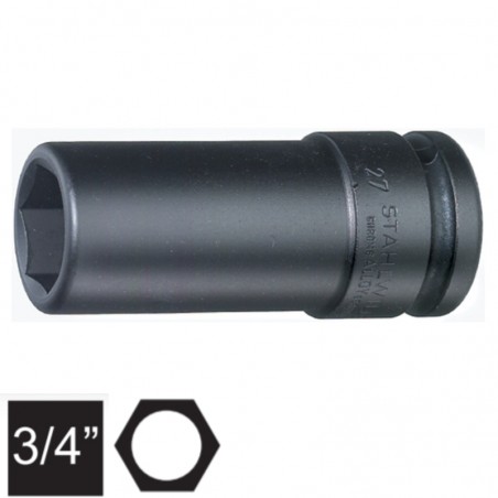 STAHLWILLE Cheie tubulara hexagonala 30 mm patrat 3/4" lunga impact