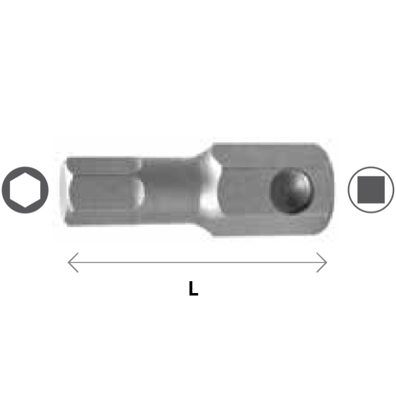 1000075560 ASW Bit hexagonal 24 mm prindere patrat interior 22 mm impact