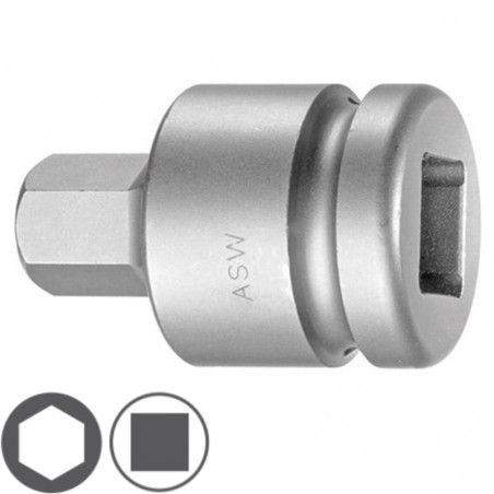 1000076516 ASW Cheie tubulara hexagon exterior 46 mm patrat 1.1/2" impact