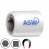 1000471035 ASW Cheie tubulara hexagon 13mm patrat 3/8 impact manson CoverS magnet