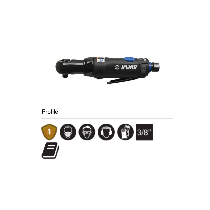 627566 UNIOR Mini antrenor reversibil pneumatic patrat 3/8 cuplu 54 Nm