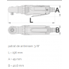 627566 UNIOR Mini antrenor reversibil pneumatic patrat 3/8 cuplu 54 Nm