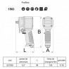 627568 UNIOR Pistol pneumatic reversibil Stubby patrat 1/2 cuplu 745Nm