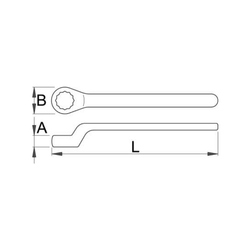 612193 UNIOR Cheie inelara simpla 22x250mm izolata la 1000V