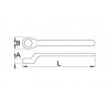 612193 UNIOR Cheie inelara simpla 22x250mm izolata la 1000V