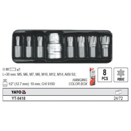 YT-0418 Trusa biti RIBE  torx Yato