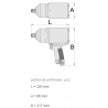 627571 UNIOR Pistol pneumatic reversibil impact variabil patrat 3/4"