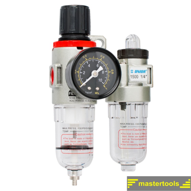 617735 UNIOR Filtru regulator si ungator pneumatic de 1/4"