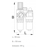 617735 UNIOR Filtru regulator si ungator pneumatic de 1/4"
