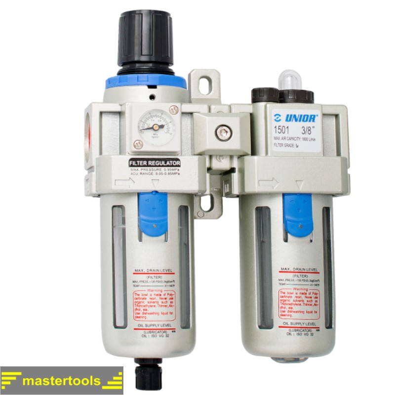 617736 UNIOR Filtru regulator si ungator pneumatic de 3/8"