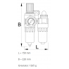 617737 UNIOR Filtru regulator si ungator pneumatic de 1/2"