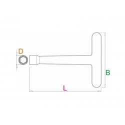 619151 UNIOR Cheie tubulara cu maner in T 12x300mm izolata la 1000V