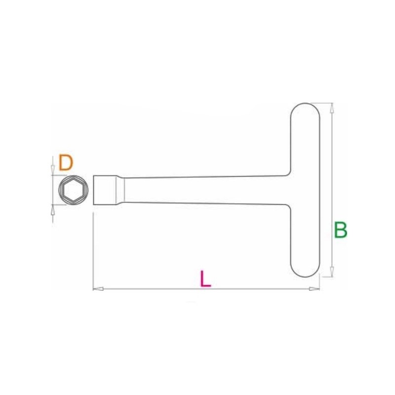 619154 UNIOR Cheie tubulara cu maner in T 17x300mm izolata la 1000V