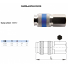 617796 UNIOR Cuplaj cu filet interior partea mama R3/8" lungime 55 mm