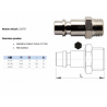 617797 Cuplaj cu filet exterior, partea tata R1/4" lungime 34 mm
