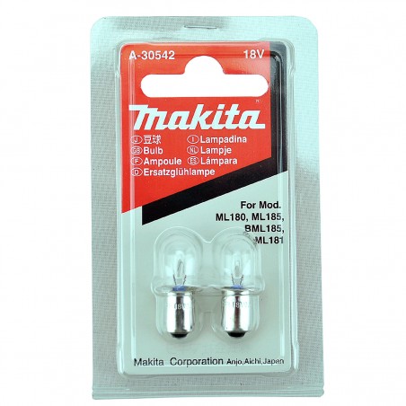 A-30542 MAKITA Set 2 becuri 18V 0.6A pentru lanterne