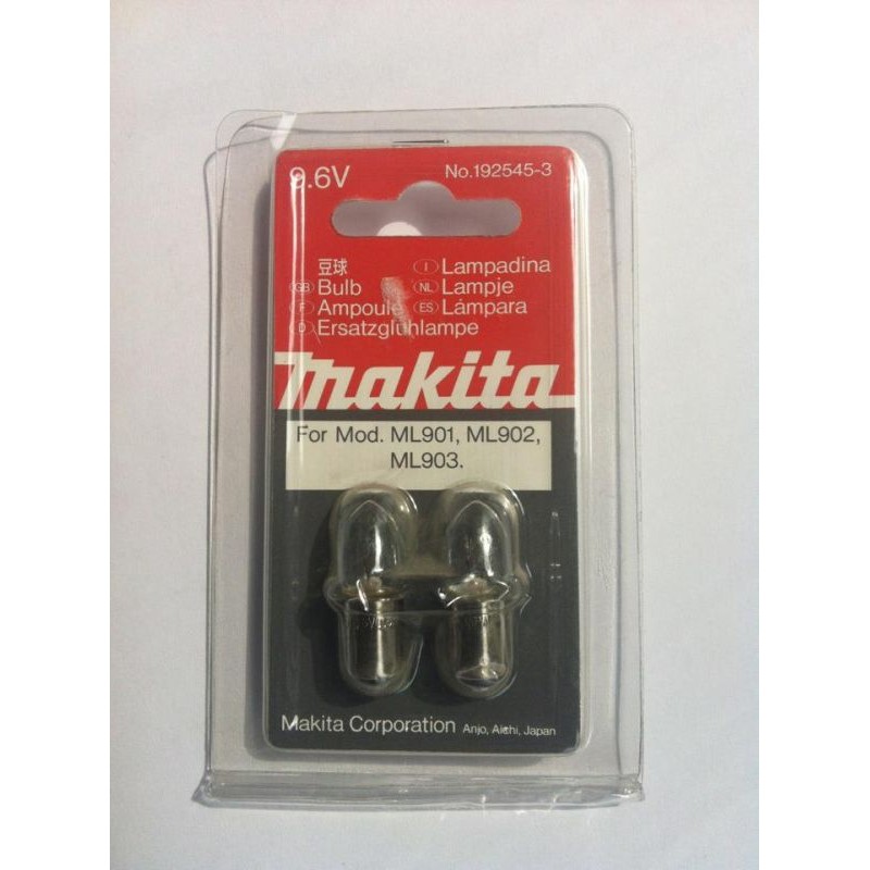 192545-3 MAKITA Set 2 becuri 9.6V 0.5A pentru lanterne