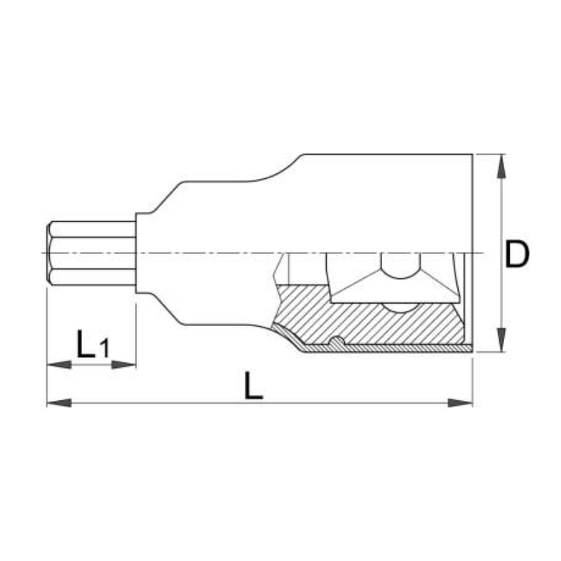 619173 UNIOR Cheie tubulara 3/8" cu profil hexagonal exterior 6mm