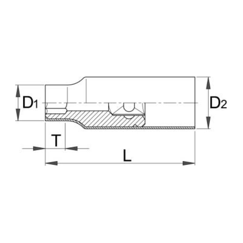621602 UNIOR Cheie tubulara 1/2" 30mm izolata la 1000V