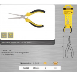 211013 TOPMASTER Mini cleste varf ascutit lungime 150 mm