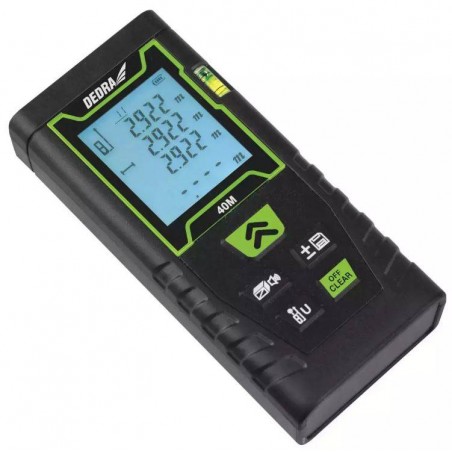 MC0920 DEDRA Set nivela laser cruce verde 30m + telemetru laser 40m