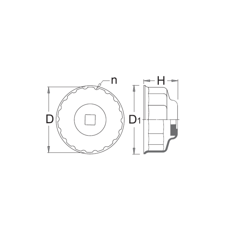 620952 UNIOR Cheie pentru filtrul de ulei diametru 76mm lungime 81.3mm