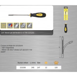 Maner pentru biti flexibil 1/4 TOPMASTER