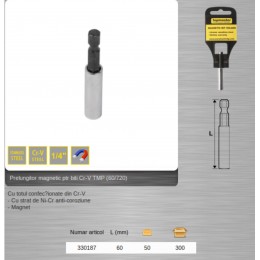 330187 TOPMASTER Adaptor magnetic pentru biti hexagon 1/4 lungime 60mm