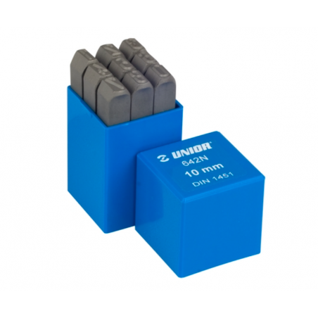 620942 UNIOR Set poansoane cifre 0-9,inaltime caracter 8 mm,9 piese.