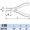 64732 EGAMASTER Cleste cu varfuri rotunde, deschidere maxima 47 mm