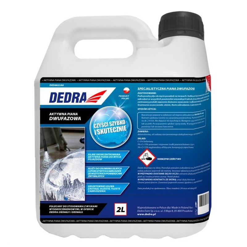 DED8823A8 DEDRA Spuma activa 2L pentru murdarie persistenta