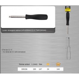 330156 TOPMASTER Levier strangere satinat prindere patrat 1/4