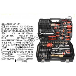 YT-3889 Trusa chei tubulare cu antrenor 1/2,1/4 si chei combinate Yato