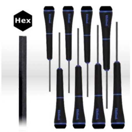 92400 EKLIND Set 8 surubelnite cu profil hexagonal 0.7-4mm cap rotativ