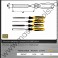 Set 4 dalti lemn TOPMASTER