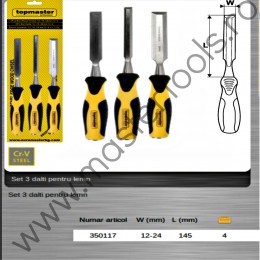 Set 3 dalti pentru lemn TOPMASTER