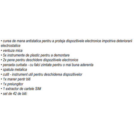 11501570042 TIVOLY Trusa 57 accesorii intretinere reparatie smartphone