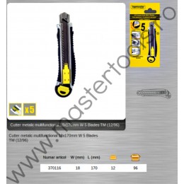 370116 TOPMASTER Cutter metalic multifunctional cu 5 lame 18x170 mm