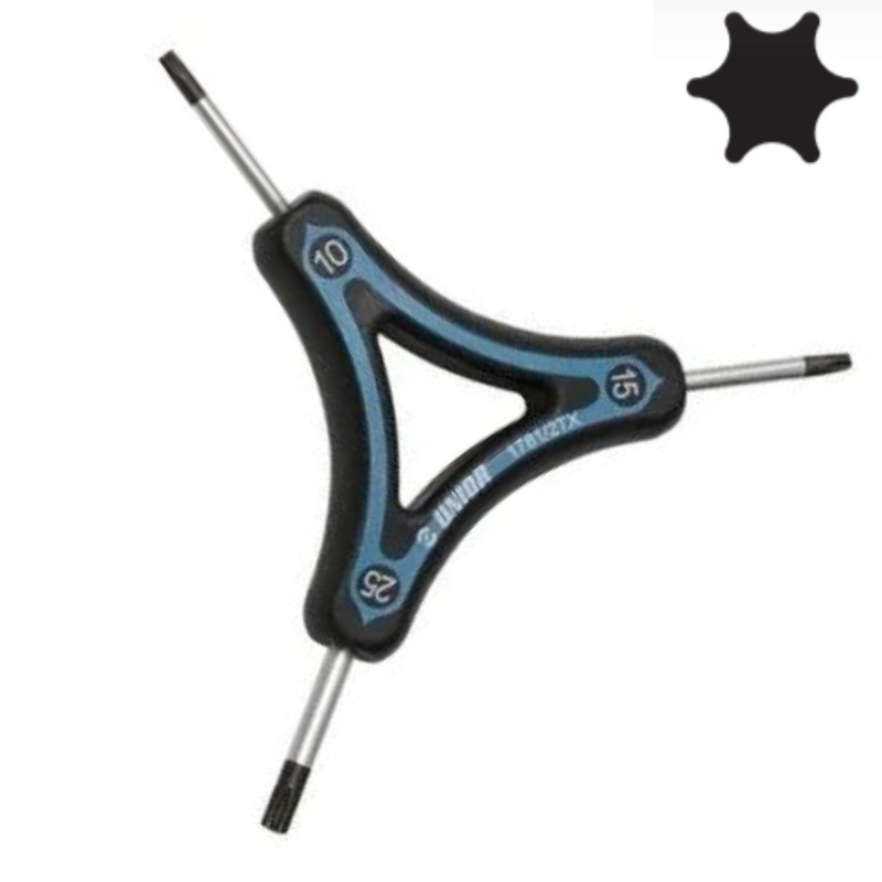624029 UNIOR Cheie hexagonala cu trei picioare 10-15-25 mm