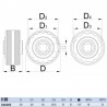 628495 UNIOR Cheie tubulara dubla ax pedalier diametru 60mm patrat 1/2