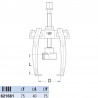 621661 UNIOR Extractor rulmenti si set montare capacitate 40-75 mm