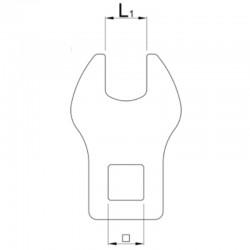 629071 UNIOR Cheie pentru pedala deschidere 15 mm patrat 1/2" Crowfoot