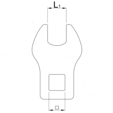 629071 UNIOR Cheie pentru pedala deschidere 15 mm patrat 1/2" Crowfoot